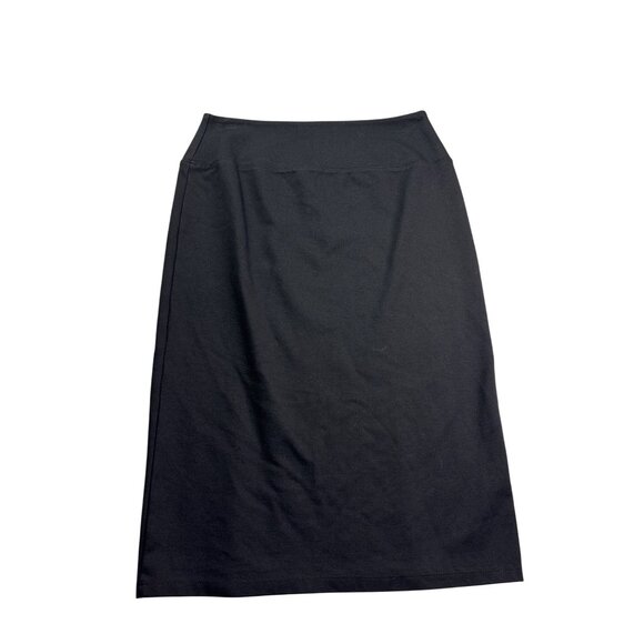 Halogen Black Midi Pencil Skirt Size XS Straight Classic Basic Career Pull On - Picture 2 of 5